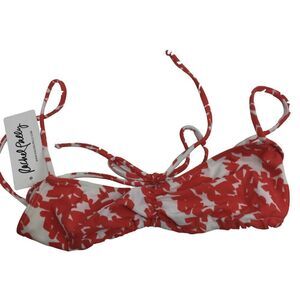 Rachel Pally Womens Vanuatu Malibu Bikini Top Apricot Bonsai Orange Size XS NWT